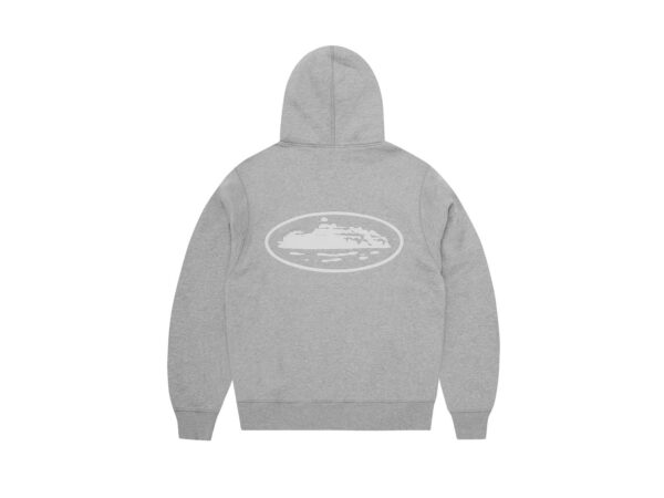 CORTEIZ ISLAND PUFF PRINT ZIP HEATHER GREY