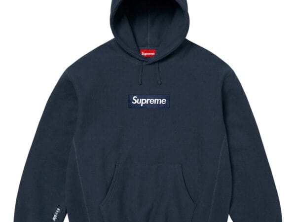 Supreme Box Logo Hooded Sweatshirt Navy (FW25)